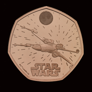 Star Wars X-Wing 2024 50p Gold Proof Trial Piece