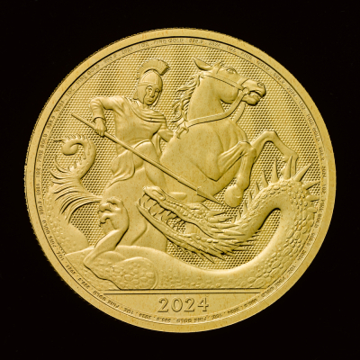 St George and the Dragon 2024 1oz Gold Bullion Trial Piece