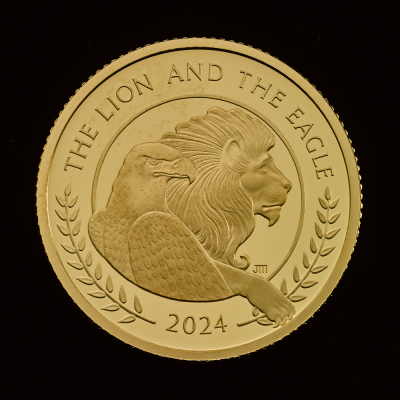 The Lion and The Eagle 2024 1/4oz Gold Proof Trial Piece