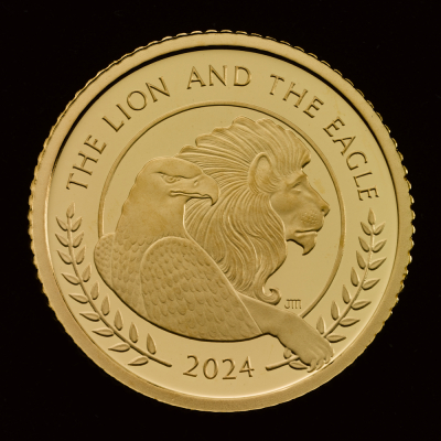 The Lion and The Eagle 2024 1/10oz Gold Proof Trial Piece