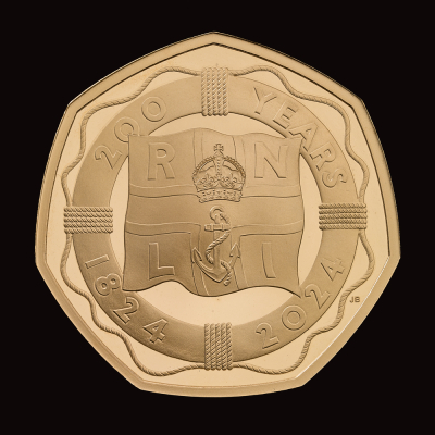 200 Years of the RNLI 2024 50p Gold Proof Trial Piece