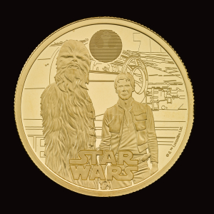 Star Wars Han Solo and Chewbacca 2024 1oz Gold Proof Trial Piece