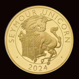 The Royal Tudor Beasts The Seymour Unicorn 2024 2oz Gold Proof Trial Piece