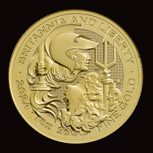 Britannia and Liberty 2024 1oz Gold Bullion Trial Piece