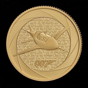 Six Decades of 007: Bond Films of the 1980s 1/4oz Gold Proof Trial Piece