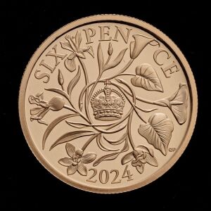 Wedding Sixpence 2024 Gold Proof Trial Piece