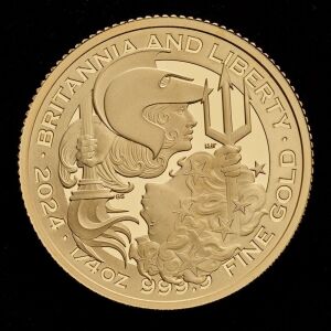 Britannia and Liberty 2024 1/4oz Gold Proof Trial Piece