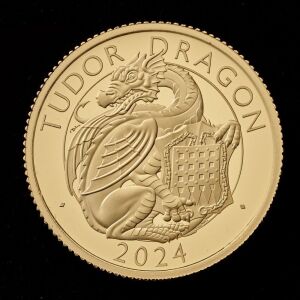 The Royal Tudor Beasts The Tudor Dragon 2024 1/4oz Gold Proof Trial Piece