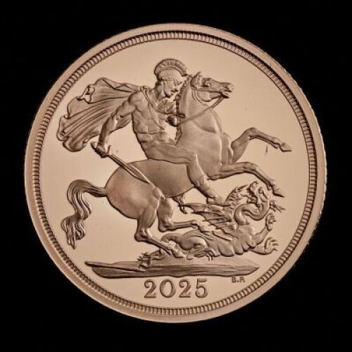 The Sovereign 2025 Last of the Red Gold St George & The Dragon Gold Proof Trial Piece