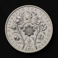 Queen Elizabeth The Queen Mother 2025 &pound;5 Brilliant Uncirculated Trial Piece