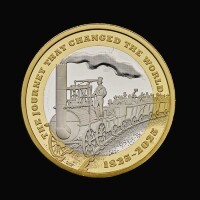 200 Years of the Modern Railway 2025 &pound;2 Silver Proof Piedfort Trial Piece