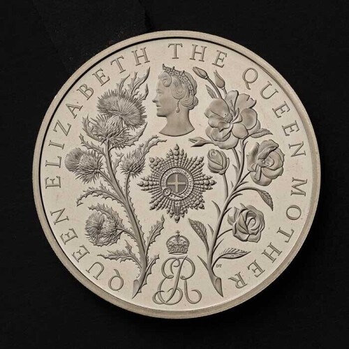 Queen Elizabeth The Queen Mother 2025 &pound;5 Base Proof Trial Piece