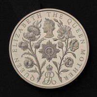 Queen Elizabeth The Queen Mother 2025 &pound;5 Base Proof Trial Piece
