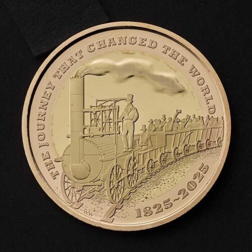 200 Years of the Modern Railway 2025 &pound;2 Gold Proof Trial Piece