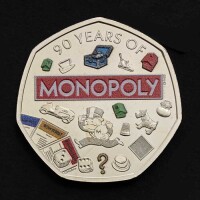 MONOPOLY 2025 50p Brilliant Uncirculated Trial Piece