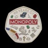 MONOPOLY 2025 50p Silver Proof Colour Trial Piece
