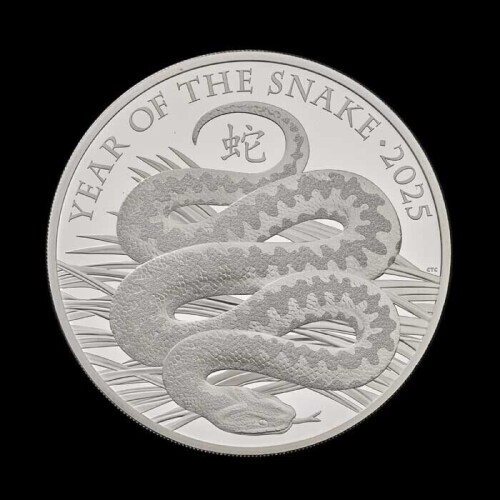 Lunar Year of the Snake 2025 5oz Silver Proof Trial Piece