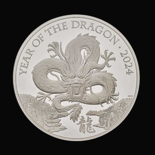 Lunar Year of the Dragon 2024 1kg Silver Proof Trial Piece