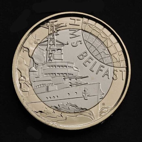 HMS Belfast 2025 &pound;2 Brilliant Uncirculated Trial Piece