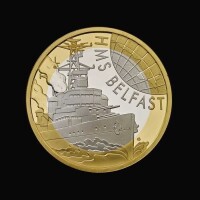 HMS Belfast 2025 &pound;2 Silver Proof Trial Piece
