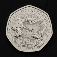Harry Potter &ndash; The Patronus 2025 50p Brilliant Uncirculated Trial Piece
