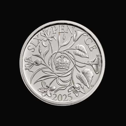 The Sixpence 2025 Silver Brilliant Uncirculated Trial Piece