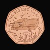 Harry Potter &ndash; The Flying Car 2025 50p Gold Proof Trial Piece