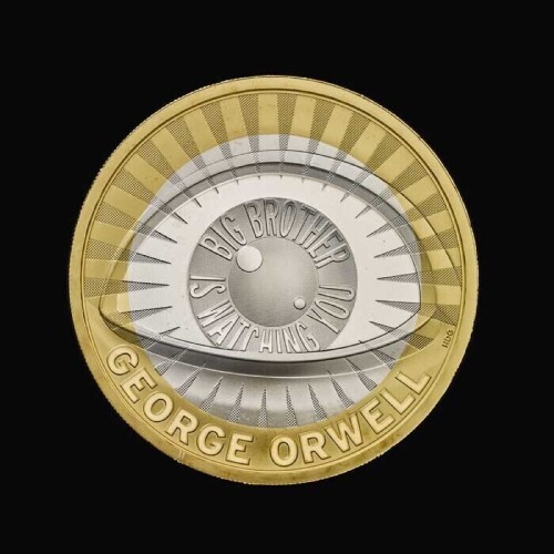 George Orwell 2025 &pound;2 Silver Proof Trial Piece