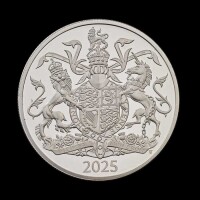 The Coat of Arms of His Majesty King Charles III 2025 &pound;5 Silver Proof Piedfort Trial Piece