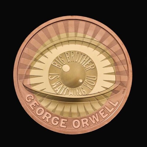 George Orwell 2025 &pound;2 Gold Proof Trial Piece