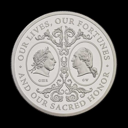 The Two Georges 2025 2oz Silver Proof Trial Piece