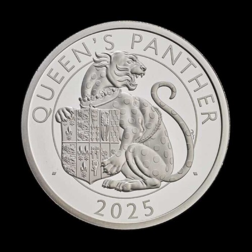 The Royal Tudor Beasts The Queen's Panther 2025 2oz Silver Proof Trial Piece
