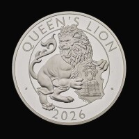 The Royal Tudor Beasts The Queen's Lion 2026 10oz Silver Proof Trial Piece