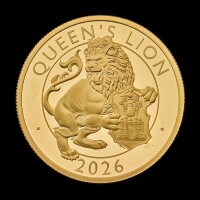 The Royal Tudor Beasts The Queen's Lion 2026 1oz Gold Proof Trial Piece