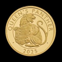 The Royal Tudor Beasts The Queen's Panther 2025 1/4oz Gold Proof Trial Piece