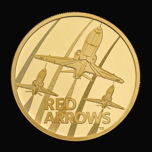 The Red Arrows 2025 2oz Gold Proof Trial Piece