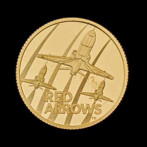 The Red Arrows 2025 1/4oz Gold Proof Trial Piece