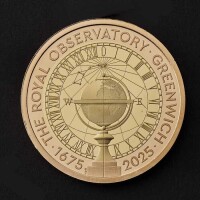 350 Years of the Royal Observatory, Greenwich 2025 &pound;2 Gold Proof Trial Piece