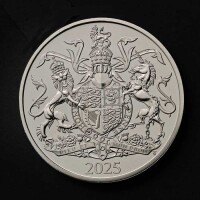 The Coat of Arms of His Majesty King Charles III 2025 &pound;5 Brilliant Uncirculated Trial Piece