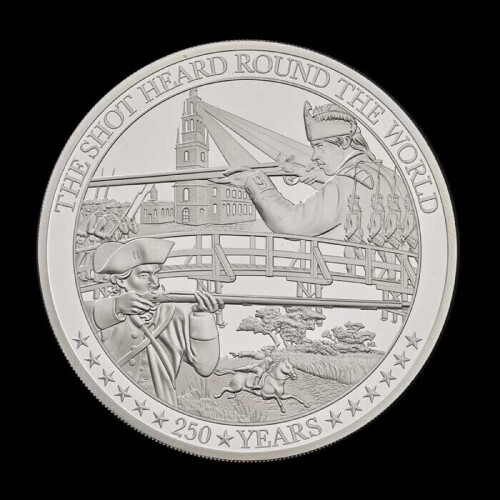 The Battles of Lexington and Concord 2025 5oz Silver Proof Trial Piece (The Battle of Independence)