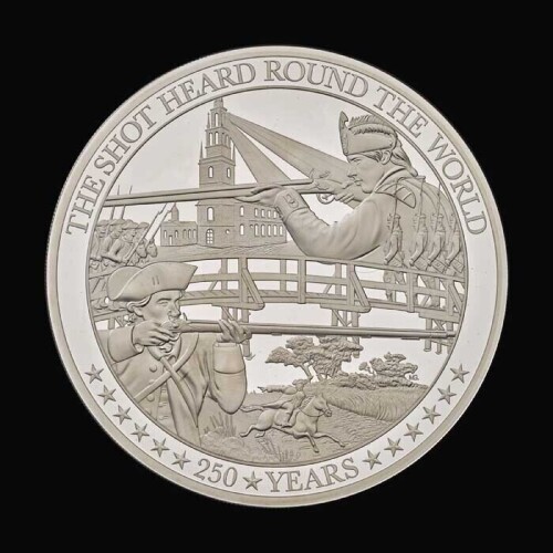 The Battles of Lexington and Concord 2025 1kg Silver Proof Trial Piece (The Battle of Independence)