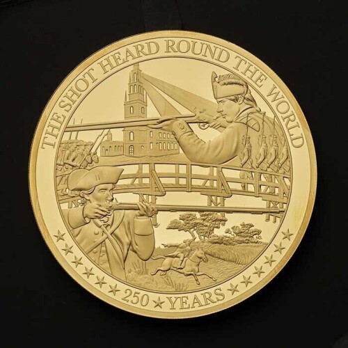 The Battles of Lexington and Concord 2025 1kg Gold Proof Trial Piece (The Battle of Independence)