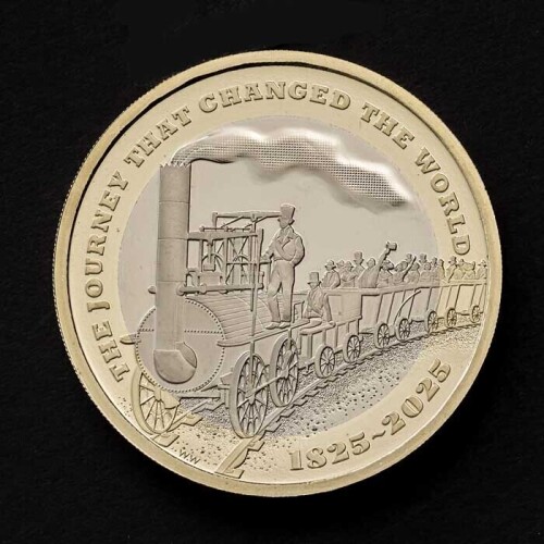 200 Years of the Modern Railway 2025 &pound;2 Base Proof Trial Piece
