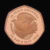 The 80th Anniversary of VE Day 2025 50p Gold Proof Trial Piece