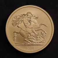 The Five-Sovereign Piece 2026 Gold Brilliant Uncirculated Trial Piece