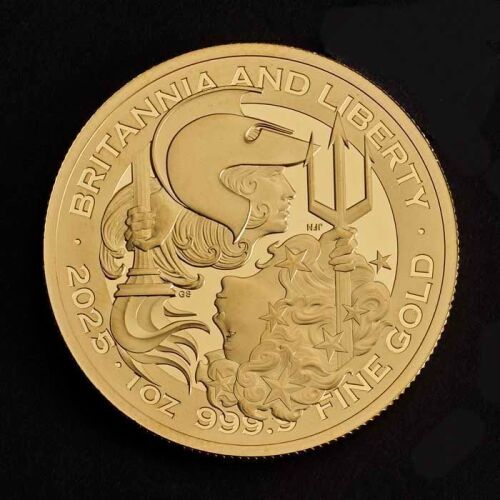 Britannia and Liberty 2025 1oz Gold Proof Trial Piece