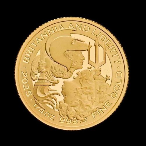 Britannia and Liberty 2025 1/4oz Gold Proof Trial Piece