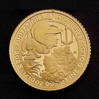 Britannia and Liberty 2025 1/10oz Gold Proof Trial Piece