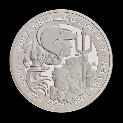 Britannia and Liberty 2025 2oz Silver Proof Trial Piece