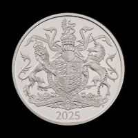 The Coat of Arms of His Majesty King Charles III 2025 &pound;5 Silver Proof Trial Piece
